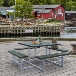 Plus A/S Plus Wega Bord/Bænkesæt - 177 Cm - Grøn - 187710-11