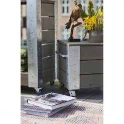 Plus A/S Plus Cubic Blomsterkasse 46x50x45cm M/hjul Gråbrun 18237-18 -Tilbud homeshop Butik unnamed file 1032