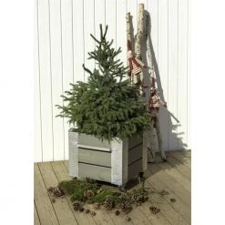 Plus A/S Plus Cubic Blomsterkasse 46x50x45cm M/hjul Gråbrun 18237-18 -Tilbud homeshop Butik unnamed file 1034