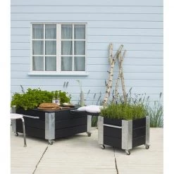 Plus A/S Plus Cubic Blomsterkasse 46x50x45cm M/hjul Sort 18237-15 -Tilbud homeshop Butik unnamed file 1059