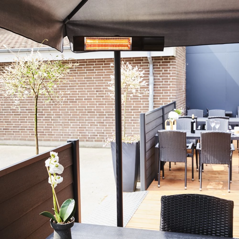 HORTUS Terrassevarmer Gulvmodel GT 500/1000/1500W Sort Inkl. Fjernbetjening 4 HORTUS Terrassevarmer Gulvmodel GT 500/1000/1500W Sort Inkl. Fjernbetjening - Billede 2