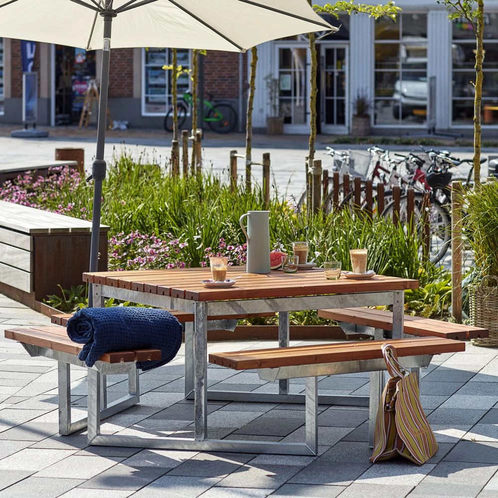 Plus A/S Plus Basic Bord/Bænkesæt M/2 Ryglæn - 177 Cm - Grøn - 185812-11 3 Plus A/S Plus Basic Bord/Bænkesæt M/2 Ryglæn - 177 Cm - Grøn - 185812-11