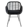 Homeshop Stol I Sort Polyrattan Med Hynde - 7001051