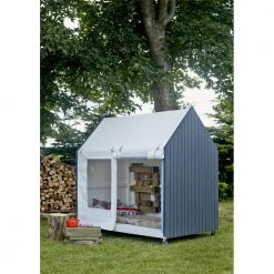 Forside 12 Plus A/S Plus Shelter På Hjul 120x203x198cm Med Tag Og Front Af Kraftig Polyester Dug 16748-1