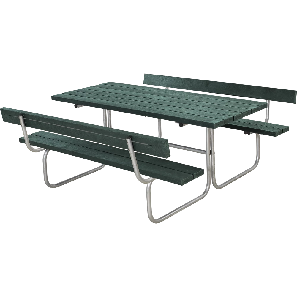 Plus A/S Plus Classic Bord/Bænkesæt M/2 Ryglæn - 177 Cm - ReTex - Grøn - 185872-31 3 Plus A/S Plus Classic Bord/Bænkesæt M/2 Ryglæn - 177 Cm - ReTex - Grøn - 185872-31