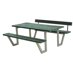 Plus A/S Plus Wega Bord/Bænkesæt M/1 Ryglæn - 177 Cm - ReTex - Grøn - 187711-31