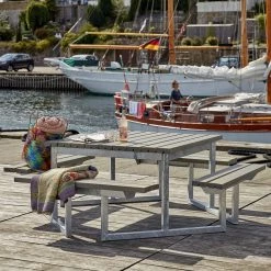 Plus A/S Plus Cafe-bænk M/ryglæn - 185561-18 Gråbrun