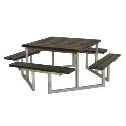 Plus A/S Plus Twist Bord/Bænkesæt - 204 Cm - ReTex - Sort - 187810-35