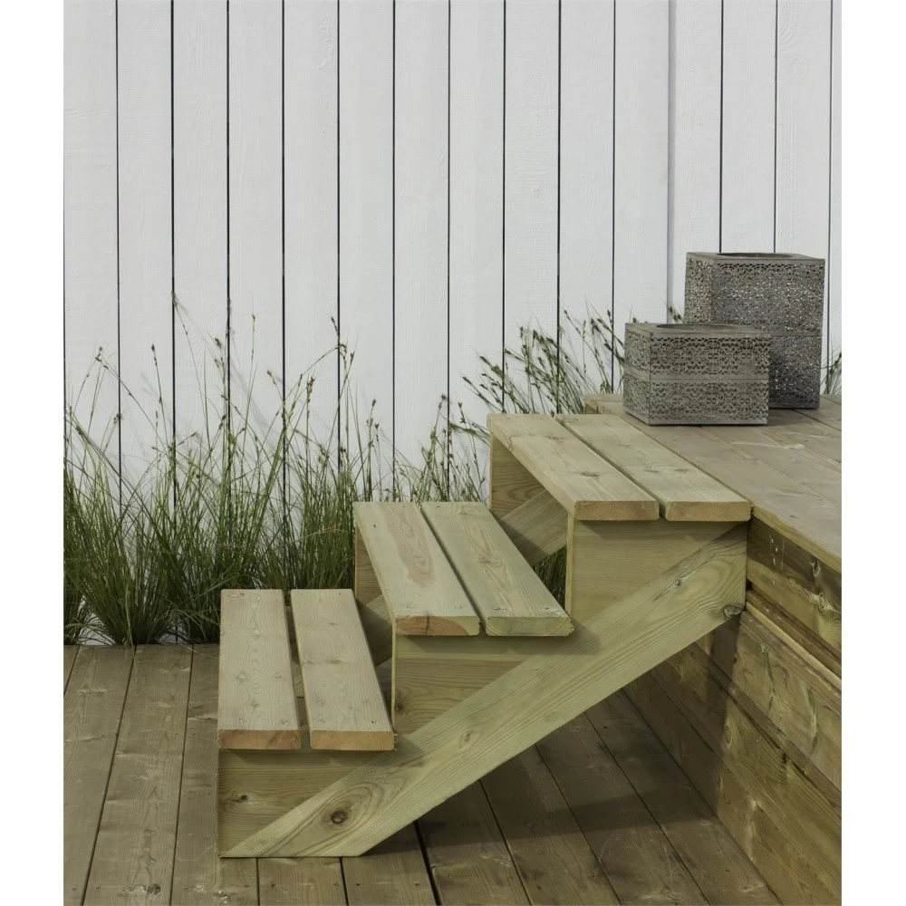 Plus A/S Plus Trappevange 3-Trin - 1 Stk. Side Til Terrassetrappe 546226 3 Plus A/S Plus Trappevange 3-Trin - 1 Stk. Side Til Terrassetrappe 546226