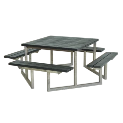 Plus A/S Plus Twist Bord/Bænkesæt - 204 Cm - ReTex - Grå - 187810-38