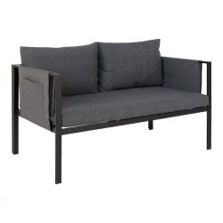 Homeshop Sofasæt Nice Sofasæt, Sort Stel Med Mørkegrå Puder, Inkl. Bord Med Sort Glasplade. - 7702010 -Tilbud homeshop Butik unnamed file 174