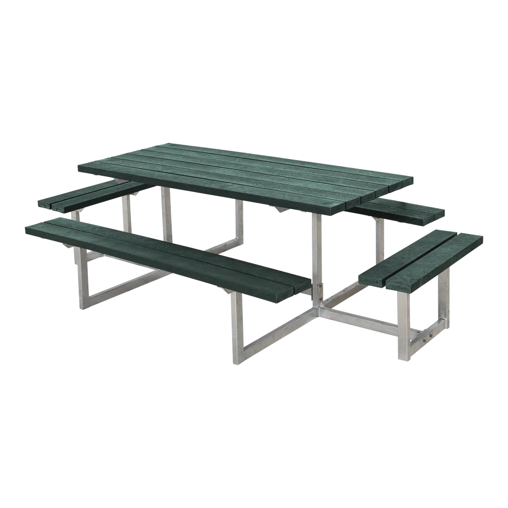 Plus A/S Plus Basic Bord/Bænkesæt M/2 Påbygninger - 260 Cm - ReTex - Grøn - 185813-31 3 Plus A/S Plus Basic Bord/Bænkesæt M/2 Påbygninger - 260 Cm - ReTex - Grøn - 185813-31