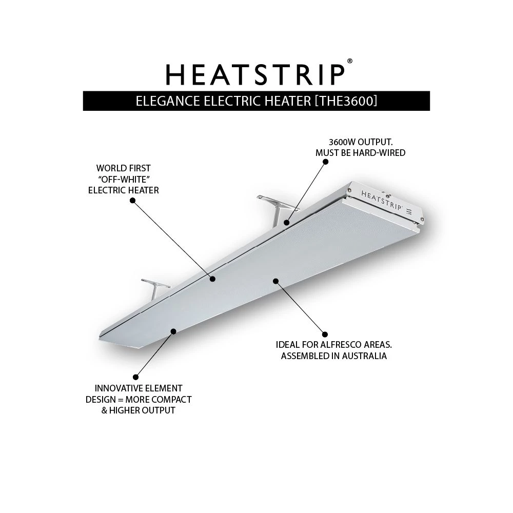 Heatstrip Elegance 3600 Watt Terrassevarmer 4 Heatstrip Elegance 3600 Watt Terrassevarmer - Billede 2