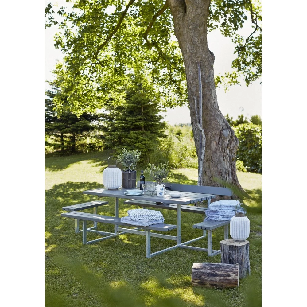 Plus A/S Plus Basic Bord/Bænke-sæt M/1 Ryglæn+2 Påbygninger Gråbrun 185814-18 3 Plus A/S Plus Basic Bord/Bænke-sæt M/1 Ryglæn+2 Påbygninger Gråbrun 185814-18