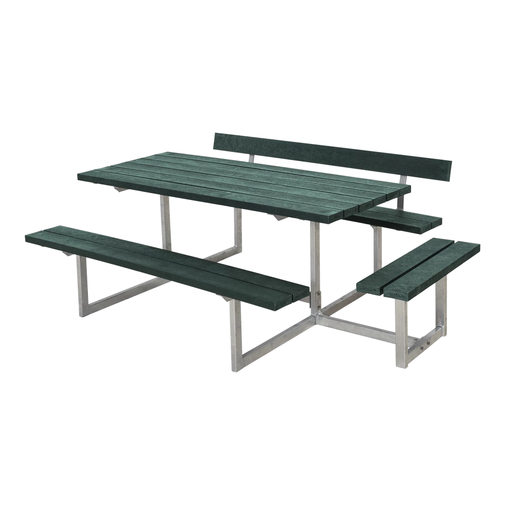 Plus A/S Plus Basic Bord/Bænkesæt M/1 Ryglæn Og 1 Påbygning - 219 Cm - ReTex - Grøn - 185816-31 3 Plus A/S Plus Basic Bord/Bænkesæt M/1 Ryglæn Og 1 Påbygning - 219 Cm - ReTex - Grøn - 185816-31