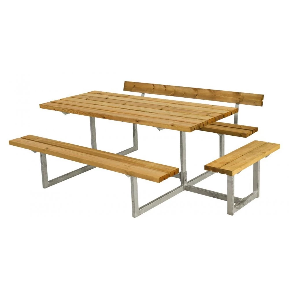 Plus A/S Plus Basic Bord/Bænke-sæt M/1 Ryglæn+1 Påbygning Lærk 185816-3 3 Plus A/S Plus Basic Bord/Bænke-sæt M/1 Ryglæn+1 Påbygning Lærk 185816-3