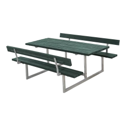 Plus A/S Plus Basic Bord/Bænkesæt M/2 Ryglæn - 177 Cm - ReTex - Grøn - 185812-31