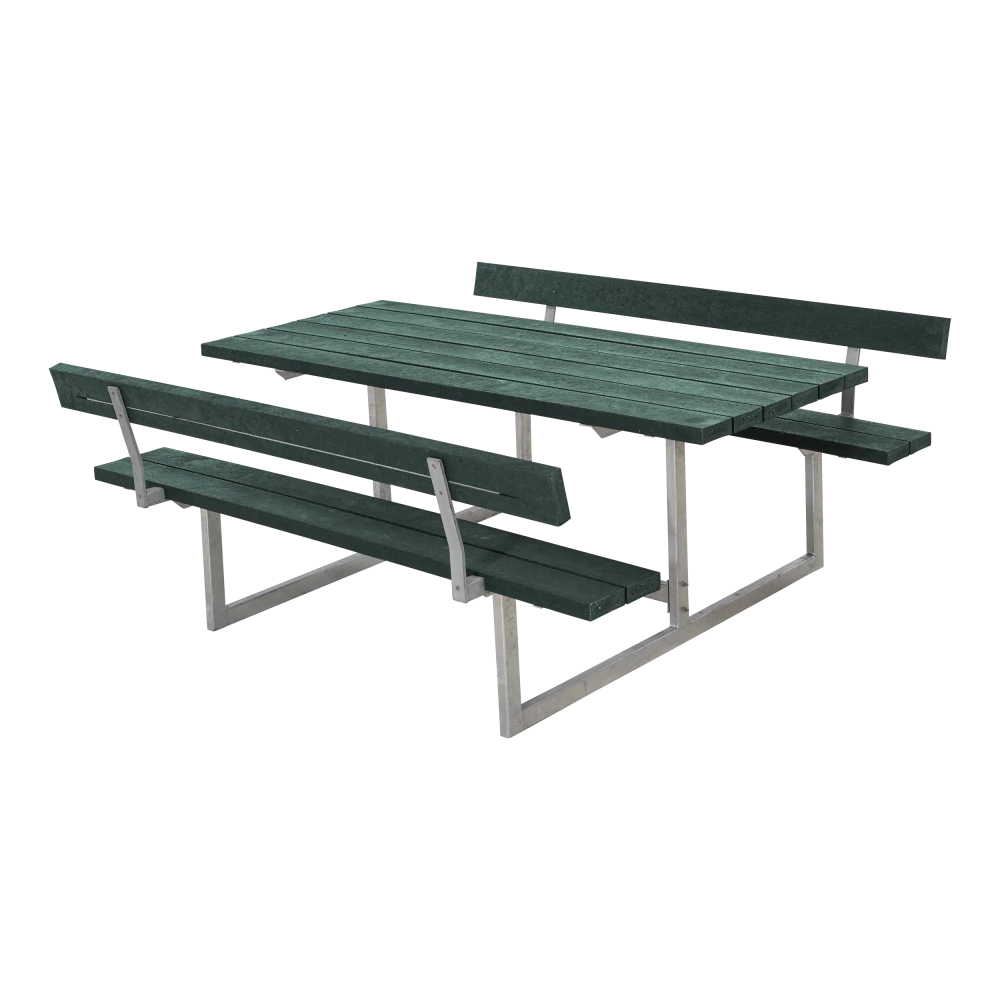 Plus A/S Plus Basic Bord/Bænkesæt M/2 Ryglæn - 177 Cm - ReTex - Grøn - 185812-31 3 Plus A/S Plus Basic Bord/Bænkesæt M/2 Ryglæn - 177 Cm - ReTex - Grøn - 185812-31