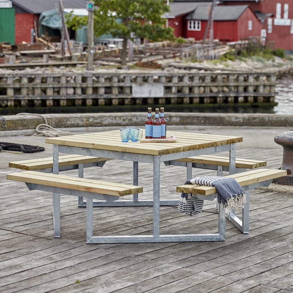 Plus A/S Plus Twist Bord/Bænkesæt 204 Cm - Trykimprægneret 4 Plus A/S Plus Twist Bord/Bænkesæt 204 Cm - Trykimprægneret - Billede 2