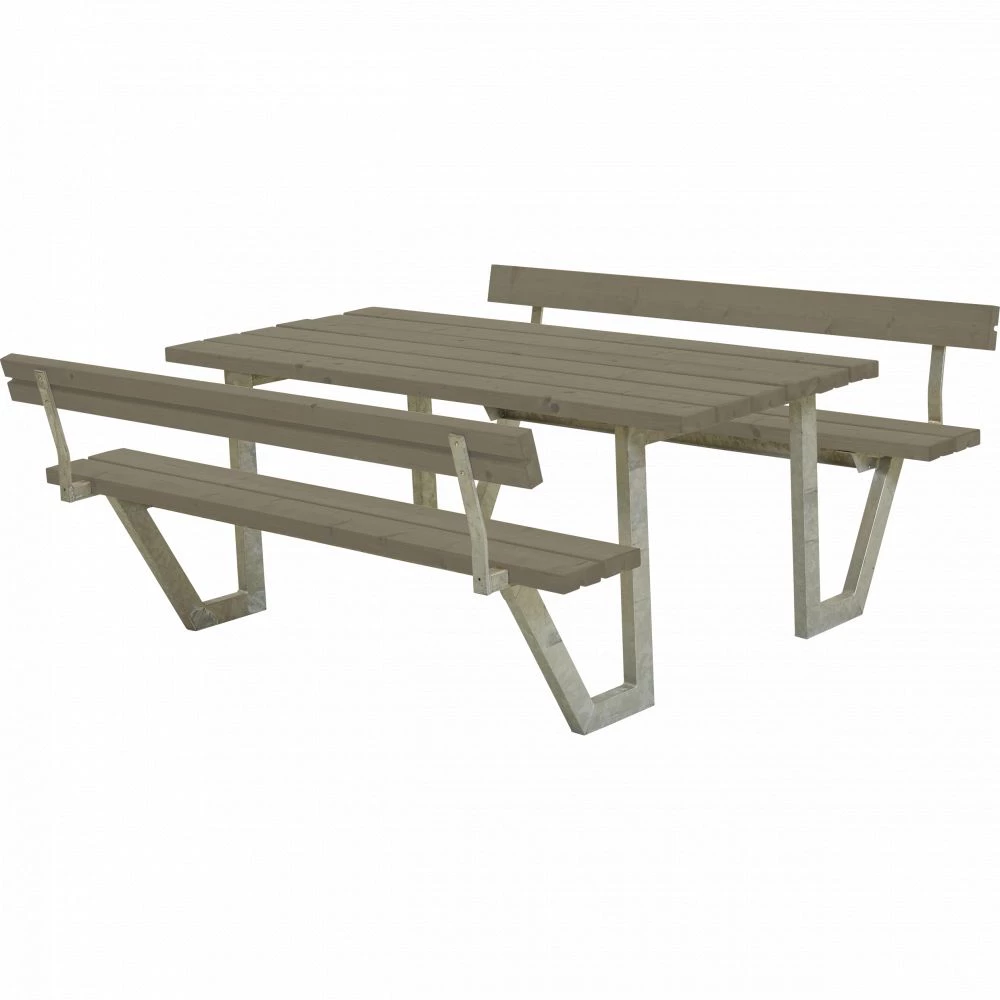 Plus A/S Plus Wega Bord/Bænkesæt M/2 Ryglæn - 177 Cm - Gråbrun 3 Plus A/S Plus Wega Bord/Bænkesæt M/2 Ryglæn - 177 Cm - Gråbrun