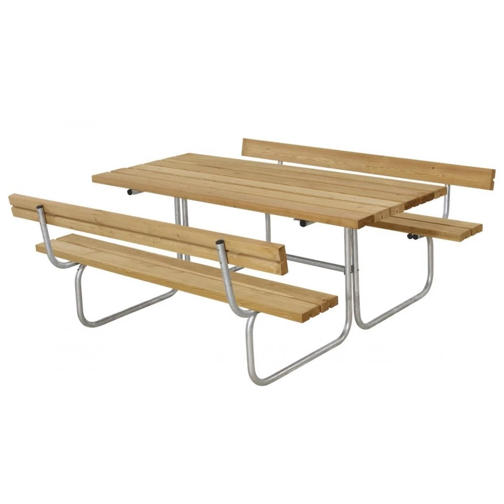 Plus A/S Plus Classic Bord-bænkesæt Med 2 Ryglæn Lærk 185872-3 3 Plus A/S Plus Classic Bord-bænkesæt Med 2 Ryglæn Lærk 185872-3