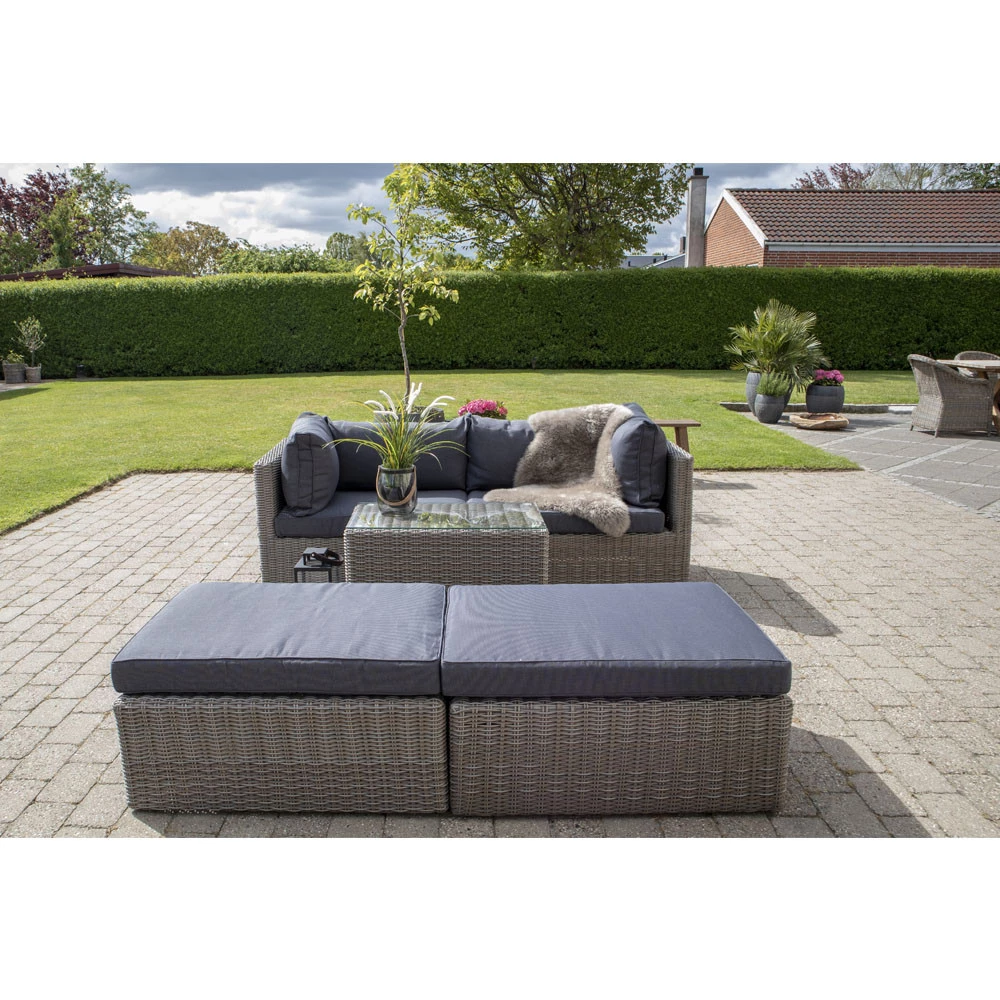 Homeshop Sofasæt Sofasæt I Kubu Grå Med Sorte Hynder - 7701010 6 Homeshop Sofasæt Sofasæt I Kubu Grå Med Sorte Hynder - 7701010 - Billede 4