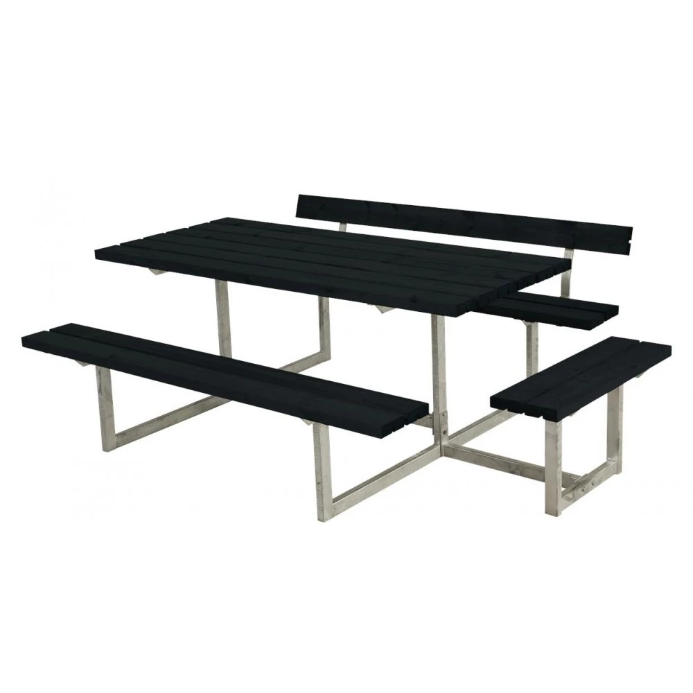 Plus A/S Plus Basic Bord/Bænke-sæt M/1 Ryglæn+1 Påbygning Sort 185816-15 3 Plus A/S Plus Basic Bord/Bænke-sæt M/1 Ryglæn+1 Påbygning Sort 185816-15