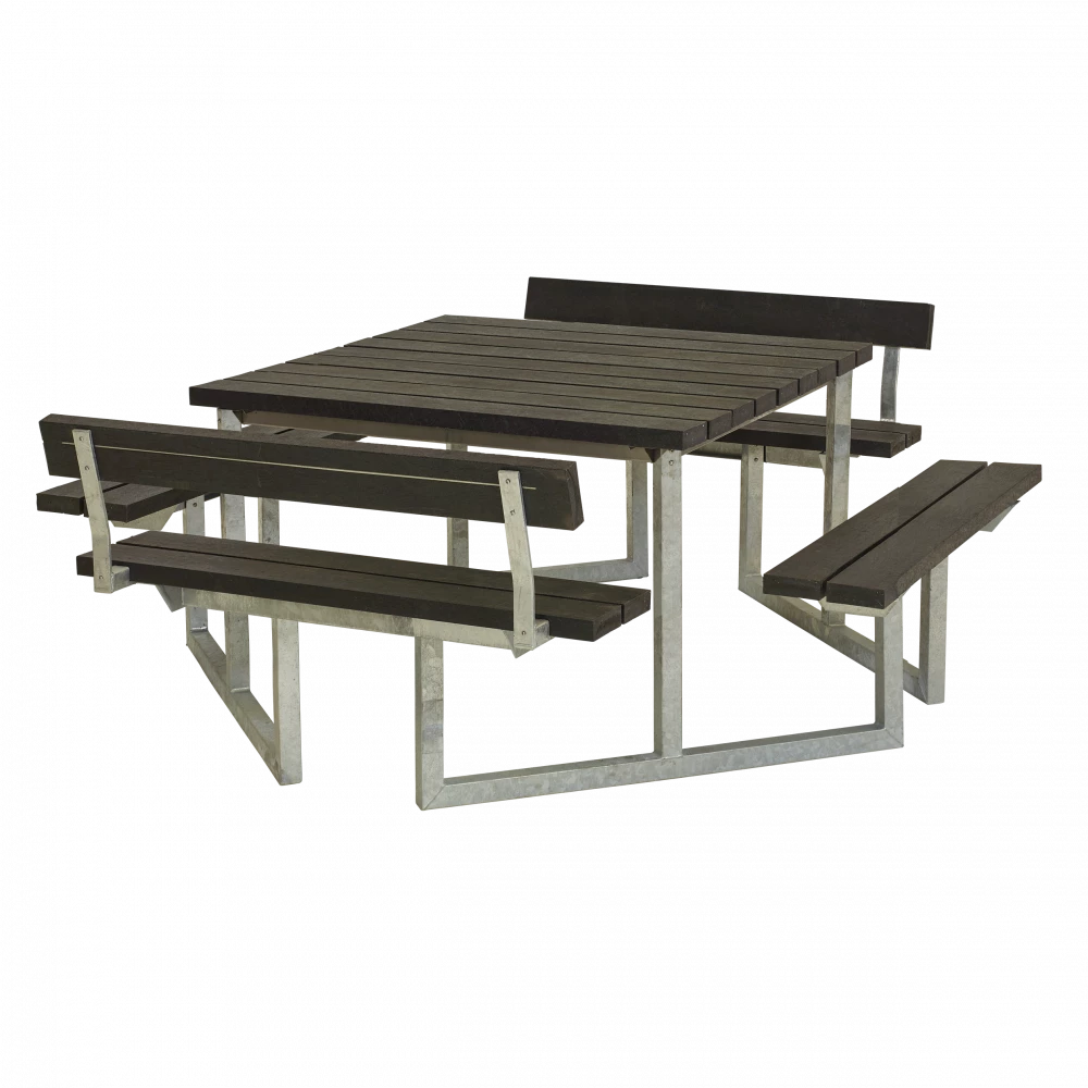 Plus A/S Plus Classic Bord-bænkesæt Med 2 Ryglæn Genbrugsplast 185872-25 3 Plus A/S Plus Classic Bord-bænkesæt Med 2 Ryglæn Genbrugsplast 185872-25