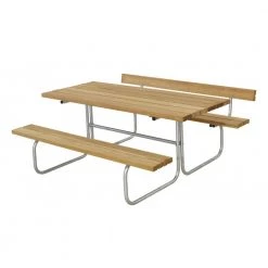 Plus A/S Plus Classic Bord-bænkesæt Med 1 Ryglæn Lærk 185871-3