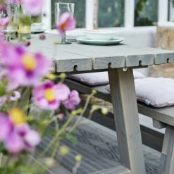 Plus A/S Plus Country Plankesæt - Består Af: Bord Og 2 Bænke Cm - Gråbrun -Tilbud homeshop Butik unnamed file 262