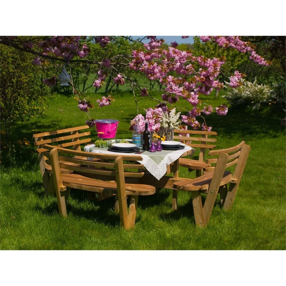 Plus A/S Plus Rundt Bord/bænkesæt Ø238 M/ryglæn Trykimprægneret 18535-1 6 Plus A/S Plus Rundt Bord/bænkesæt Ø238 M/ryglæn Trykimprægneret 18535-1 - Billede 4