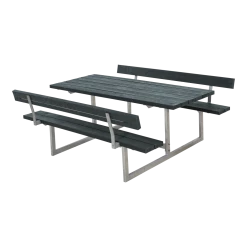 Plus A/S Plus Basic Bord/Bænke-sæt M/1 Ryglæn+1 Påbygning Genbrugsplast 185816-25