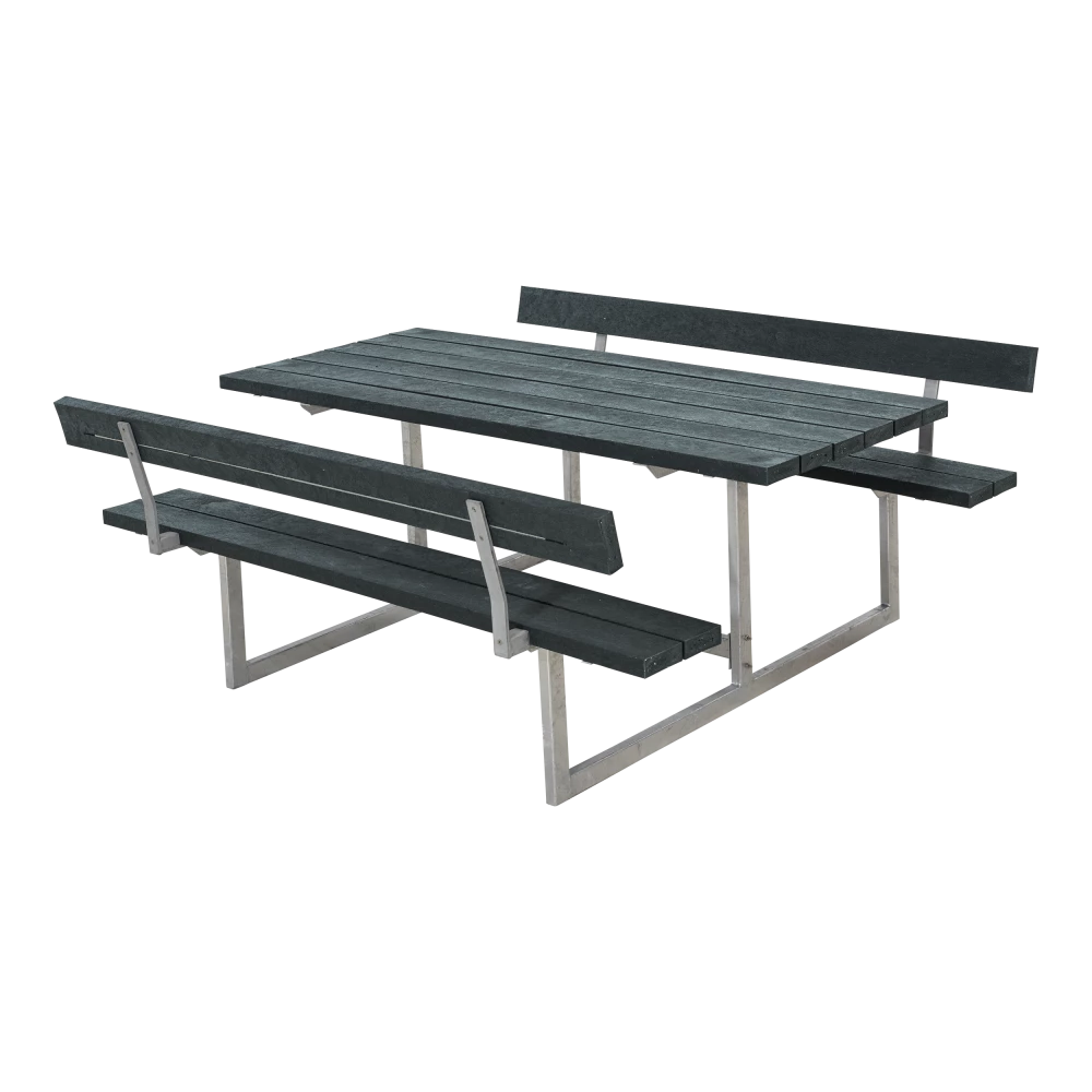 Plus A/S Plus Basic Bord/Bænke-sæt M/1 Ryglæn+1 Påbygning Genbrugsplast 185816-25 3 Plus A/S Plus Basic Bord/Bænke-sæt M/1 Ryglæn+1 Påbygning Genbrugsplast 185816-25