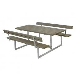 Plus A/S Plus Basic Bord/Bænke-sæt M/2 Ryglæn Gråbrun 185812-18