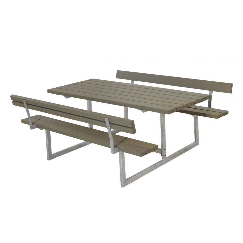 Plus A/S Plus Basic Bord/Bænke-sæt M/2 Ryglæn Gråbrun 185812-18 3 Plus A/S Plus Basic Bord/Bænke-sæt M/2 Ryglæn Gråbrun 185812-18