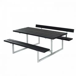 Plus A/S Plus Basic Bord/Bænkesæt M/1 Ryglæn - B 177 Cm X H 73/45 Cm - Sort