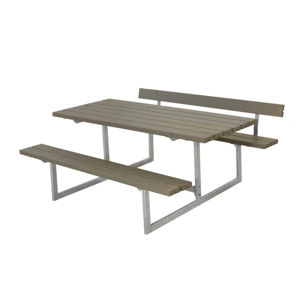 Plus A/S Plus Basic Bord/Bænke-sæt M/1 Ryglæn Gråbrun 185811-18 3 Plus A/S Plus Basic Bord/Bænke-sæt M/1 Ryglæn Gråbrun 185811-18