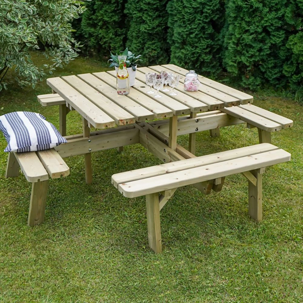 Plus A/S Plus 4-Kantet Bord-/Bænkesæt - 201 Cm - Trykimprægneret - 18834-1 4 Plus A/S Plus 4-Kantet Bord-/Bænkesæt - 201 Cm - Trykimprægneret - 18834-1 - Billede 2