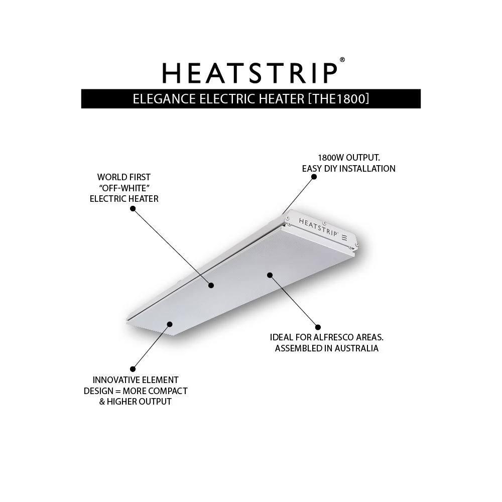 Heatstrip Elegance 1800 Watt Terrassevarmer 3 Heatstrip Elegance 1800 Watt Terrassevarmer