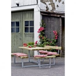 Plus A/S Plus Basic Bord/Bænke-sæt M/1 Ryglæn+1 Påbygning Trykimprægneret 185816-1