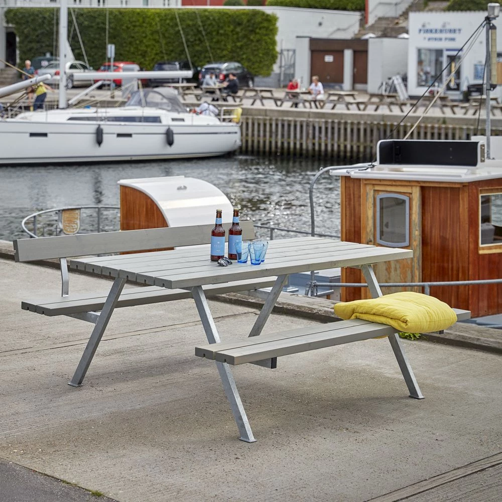 Plus A/S Plus Alpha Bord/Bænkesæt M/1 Ryglæn 177 Cm - Gråbrun 4 Plus A/S Plus Alpha Bord/Bænkesæt M/1 Ryglæn 177 Cm - Gråbrun - Billede 2