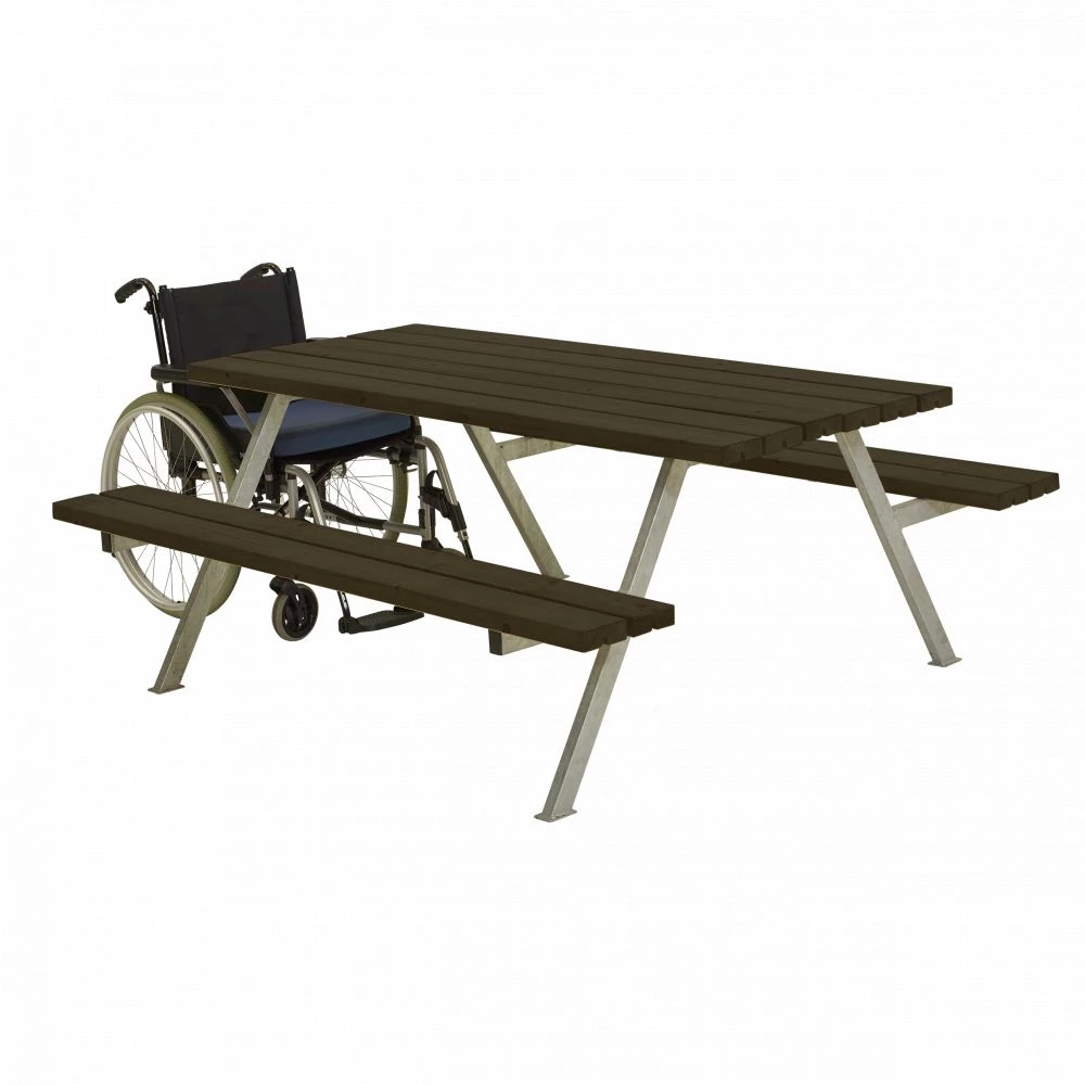 Plus A/S Plus Alpha Bord/Bænkesæt - B 177 Cm X H - Sort 4 Plus A/S Plus Alpha Bord/Bænkesæt - B 177 Cm X H - Sort - Billede 2