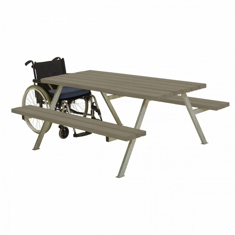 Plus A/S Plus Alpha Bord/Bænkesæt 177 Cm - Gråbrun 4 Plus A/S Plus Alpha Bord/Bænkesæt 177 Cm - Gråbrun - Billede 2