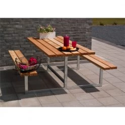 Plus A/S Plus Basic Bord/Bænke-sæt Grundmalet Lærk 185810-3