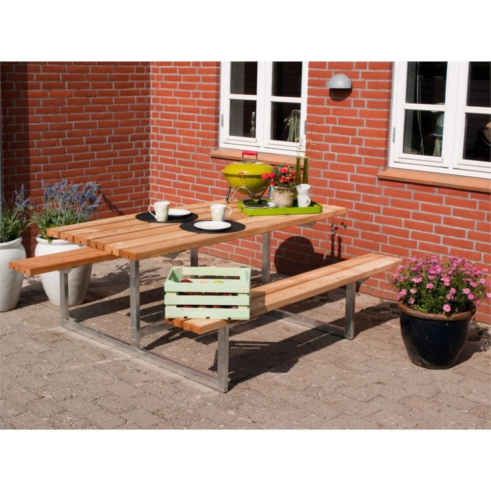 Plus A/S Plus Basic Bord/Bænke-sæt Grundmalet Lærk 185810-3 5 Plus A/S Plus Basic Bord/Bænke-sæt Grundmalet Lærk 185810-3 - Billede 3