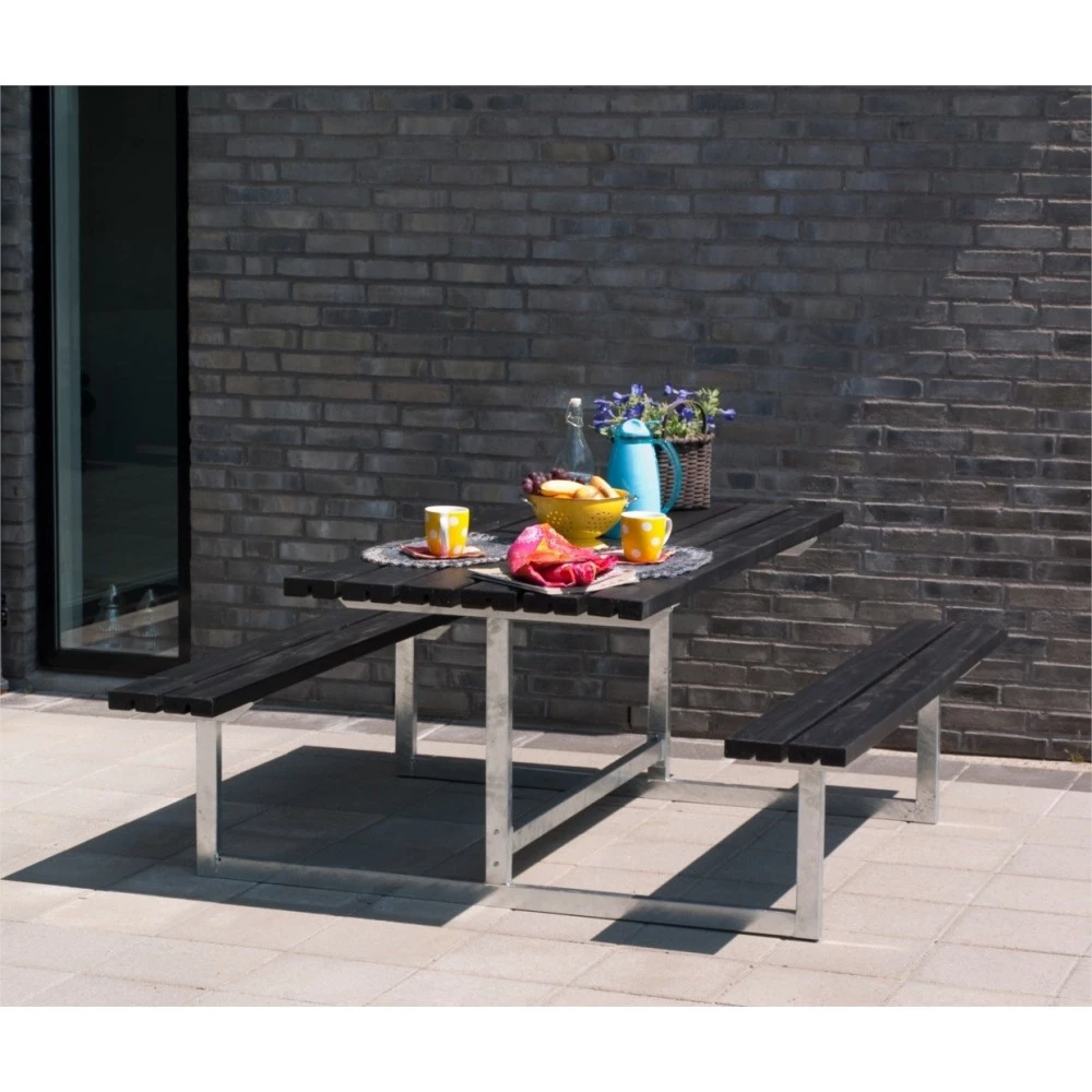 Plus A/S Plus Basic Bord/Bænke-sæt Grundmalet Sort 185810-15 4 Plus A/S Plus Basic Bord/Bænke-sæt Grundmalet Sort 185810-15 - Billede 2