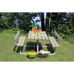 Plus A/S Plus Basic Bord/Bænke-sæt M/2 Ryglæn Trykimprægneret 185812-1