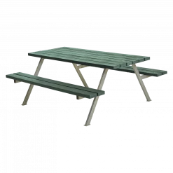 Plus A/S Plus Alpha Bord/Bænkesæt M/2 Ryglæn - 177 Cm - Genbrugsplast