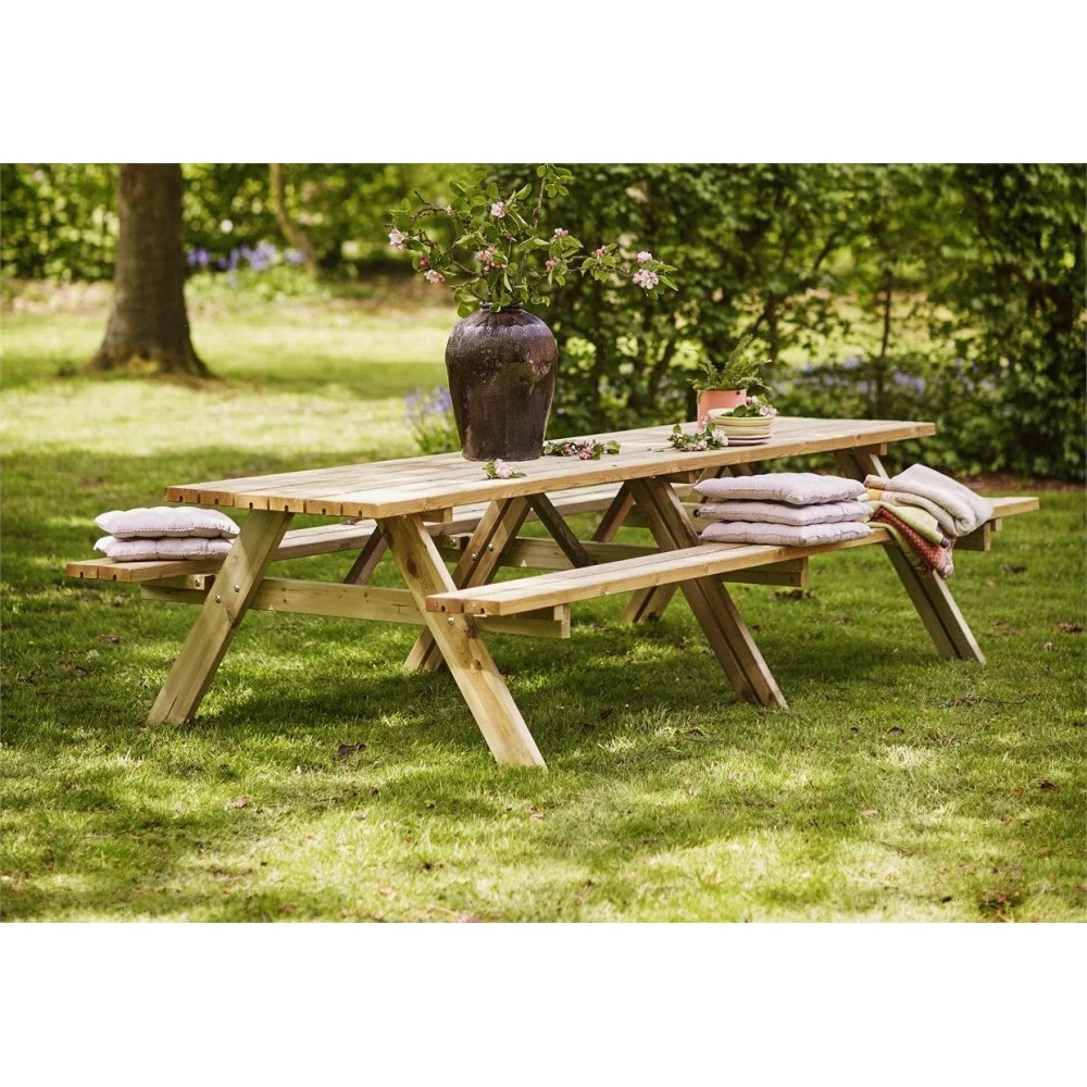 Plus A/S Plus Langt Bord/bænkesæt - Tryk Impr. - 42mm - Længde 300cm 3 Plus A/S Plus Langt Bord/bænkesæt - Tryk Impr. - 42mm - Længde 300cm