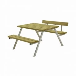 Plus A/S Plus Alpha Bord/Bænkesæt M/1 Ryglæn 118 Cm - Trykimprægneret